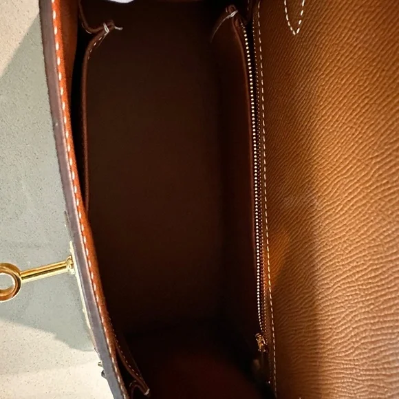 Hermes Kelly epsom salt 28 Gold - Picture 10 of 13